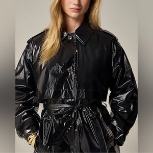 J. Crew Black Trench Coat